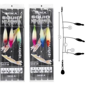 Aparejo Seika Leader Squid Transparent